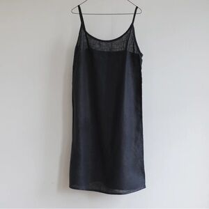 Fog Linen Work Carina Slip Dress One Size Black‎